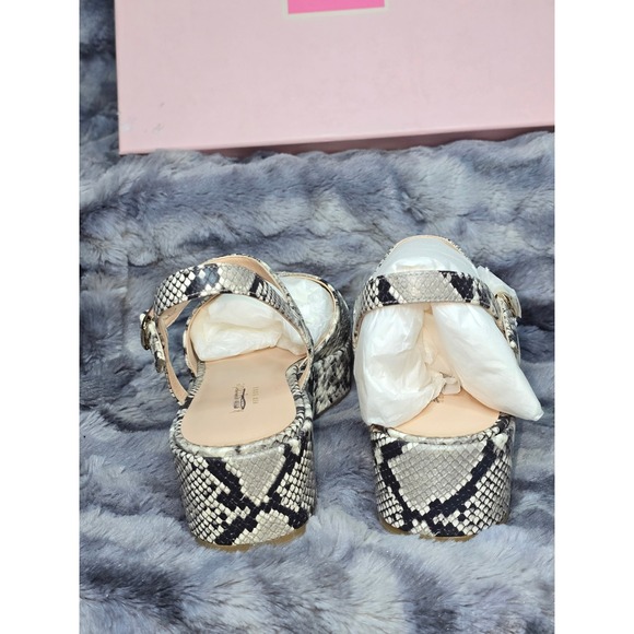 NWB Kate Spade Bunton Diamant Lux Embossed Snake Platform Sandals US 8.5 - Picture 3 of 8